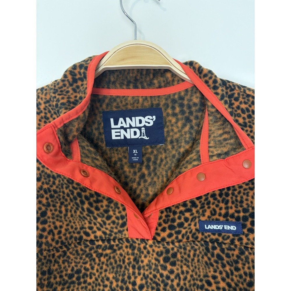 Lands' End Fleece Sweatshirt Quarter Zip Bundle Women's Nautical Animal Print XL - Picture 8 of 14